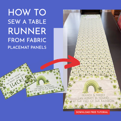 How to Sew a Table Runner from Fabric Placemat Panels