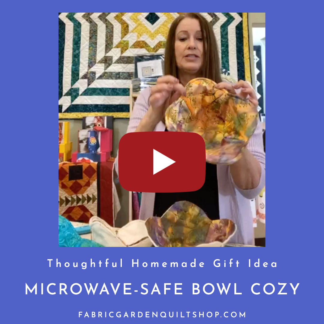 Thoughtful Homemade Gift Idea: Microwave-Safe Bowl Cozy ft. Creative Grids® Bowl Cozy Template Set