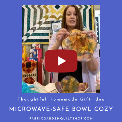 Thoughtful Homemade Gift Idea: Microwave-Safe Bowl Cozy ft. Creative Grids® Bowl Cozy Template Set