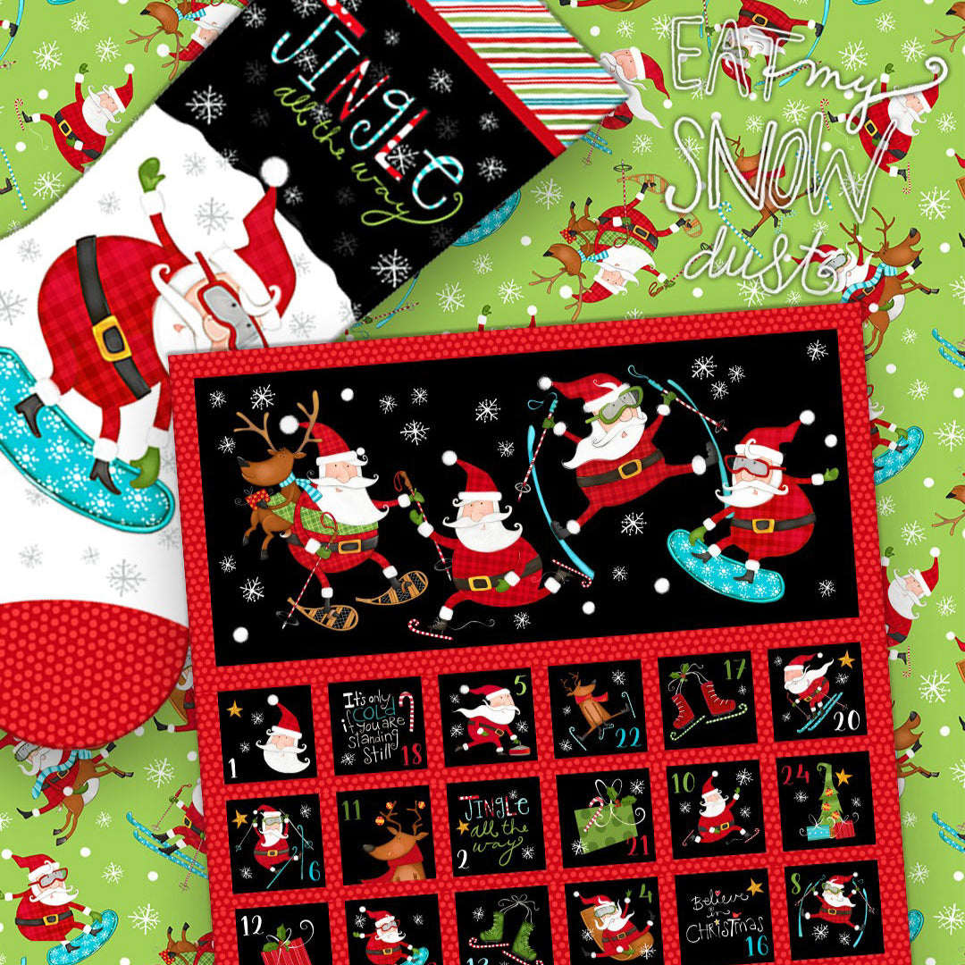 Extreme Santa by Bonnie Lemaire for Northcott Fabrics