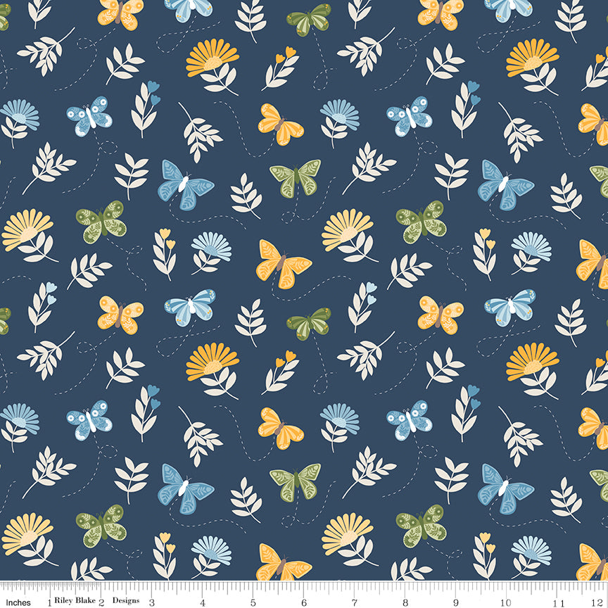 Sunshine & Dandelions C17922-Navy