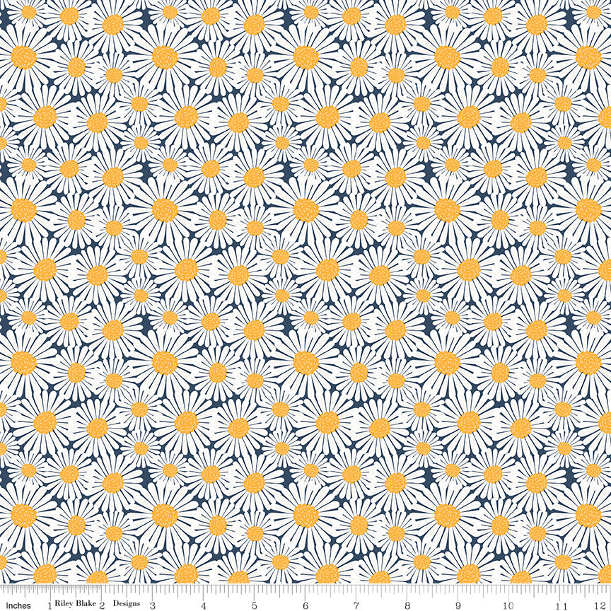 Sunshine & Dandelions C17923-Navy