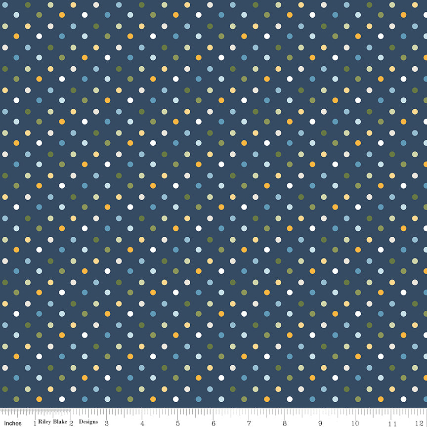 Sunshine & Dandelions C17925-Navy