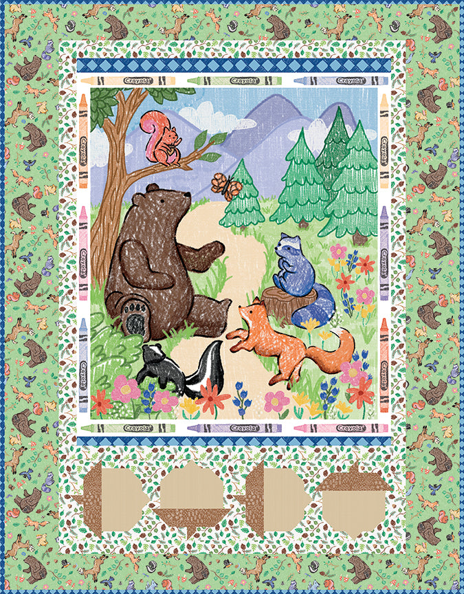 Colorful Critters Panel Quilt KIT