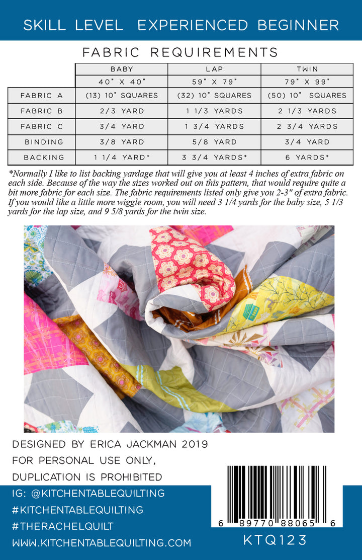 The Rachel Quilt Pattern