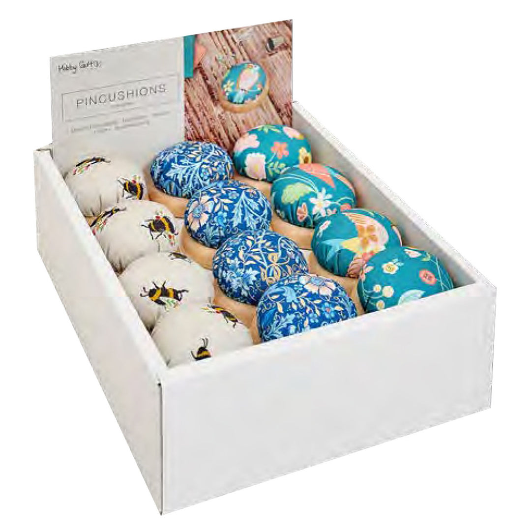 Wooden Base Pincushion - Asst.