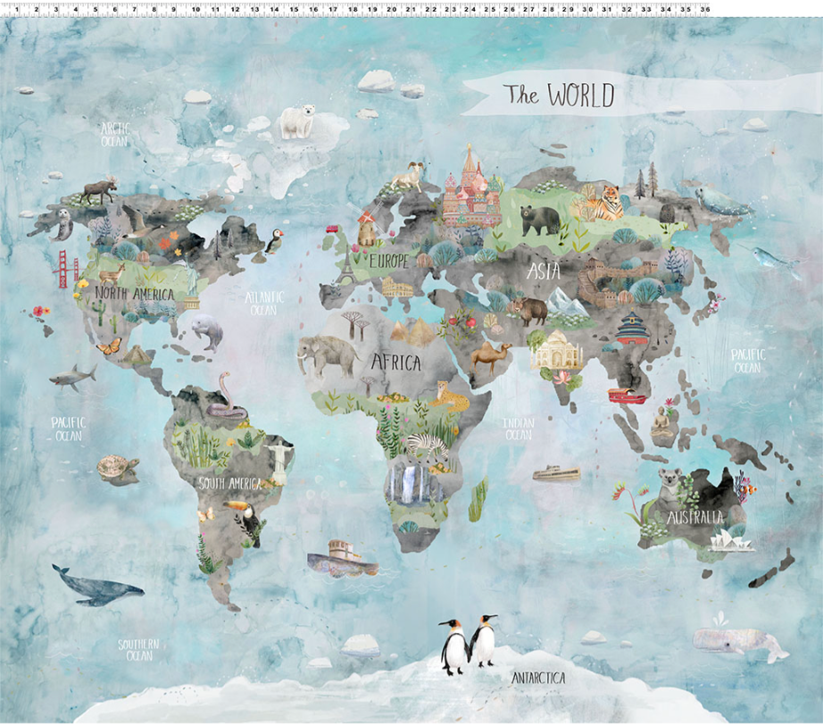 Our World Map Panel  4931-55